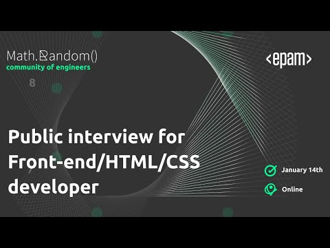 Public interview for Frontend/HTML/CSS developer